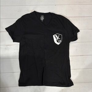Violent Gentelman Hockey Black V-Neck T-Shirt with Logo